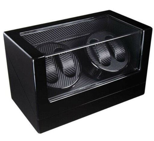 Cutie intors ceasuri automatice iUni, Watch Winder 4 Negru-Carbon