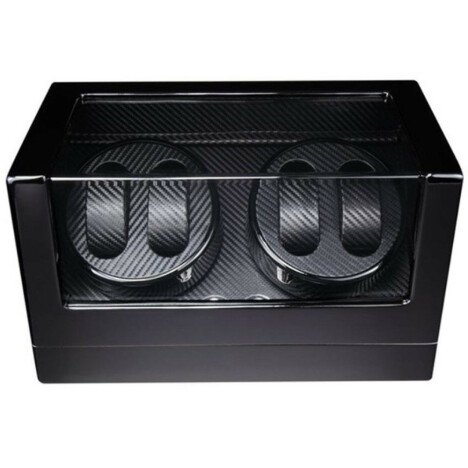 Cutie intors ceasuri automatice iUni, Watch Winder 4 Negru-Carbon