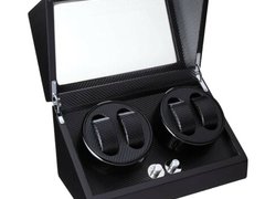 Cutie intors ceasuri automatice iUni, Watch Winder 4 Negru-Carbon